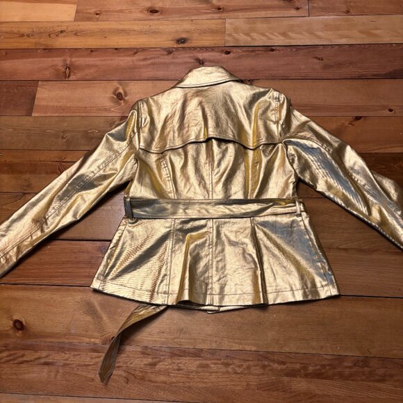 Ralph Lauren Metallic Gold Jacket Petite/Large - Picture 6 of 7